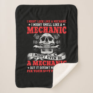 Mechanik kann wie ein Mechaniker aussehen Sherpadecke