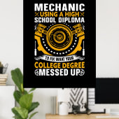 Mechanik mit einem Diplom Poster (Heimbüro)