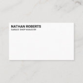 Mechanik mit Schlüssel | Auto Garage Shop Visitenkarte (Rückseite)