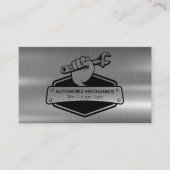 Mechanik mit Schlüssel | Metallisch Visitenkarte (Vorderseite)