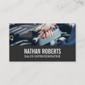 Mechanik mit Schlüssel Visitenkarte (Rückseite)