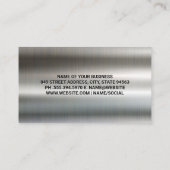 Mechanik mit Schraubenschlüssel auf Motor Visitenkarte (Rückseite)