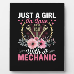 Mechanik nur eines Mädchens in Liebe mit einem Mec Fotoplatte