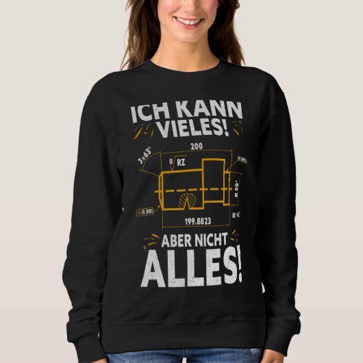 Mechanik Rotary Cutter CNC-Programmierer Sweatshirt (Vorderseite)