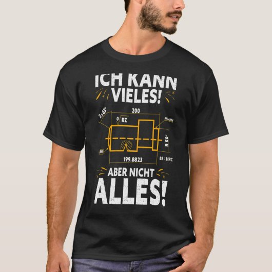 Mechanik Rotary Cutter CNC-Programmierer T-Shirt (Vorderseite)