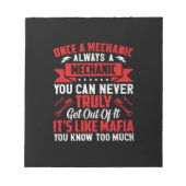 Mechanik sobald ein Mechaniker immer ein Mechanike Notizblock (Vorderseite)