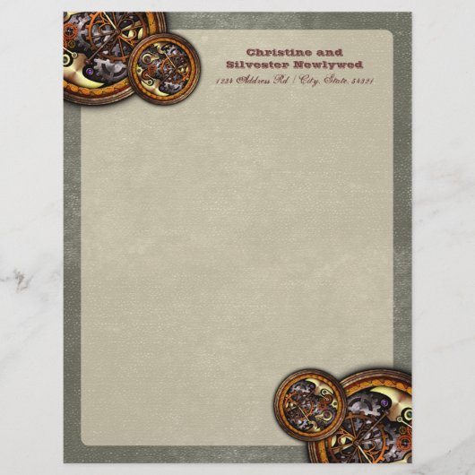 Mechanik und Leder, Briefkopf (Vorderseite)