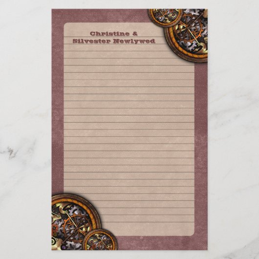 Mechanik und Leder, Schreibwaren Briefpapier (Vorderseite)