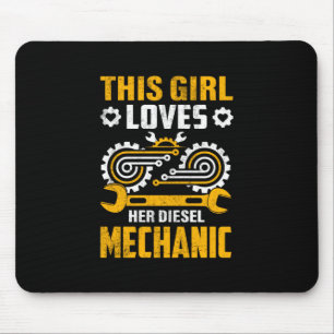 MechanikDieses Mädchen Liebe ihren Mechanismus Mousepad