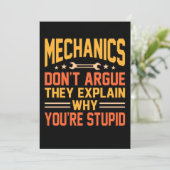 Mechaniken: Die Mechanik des Autos wird nicht läng Dankeskarte (Stehend Vorderseite)