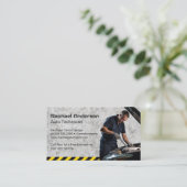 Mechaniker Arbeiten am Motor Visitenkarte (Stehend Vorderseite)