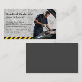 Mechaniker Arbeiten am Motor Visitenkarte (Vorne/Hinten)