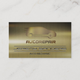 Mechaniker     Auto-Logo   Dunkel Metallic Visitenkarte