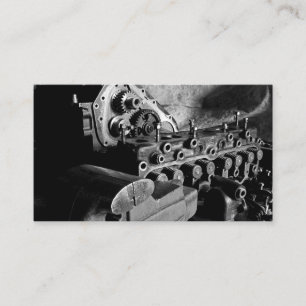 Mechaniker-Automobilgeschäfts-Karte mit Motor-Fot Visitenkarte