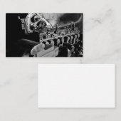 Mechaniker-Automobilgeschäfts-Karte mit Motor-Foto Visitenkarte (Vorne/Hinten)