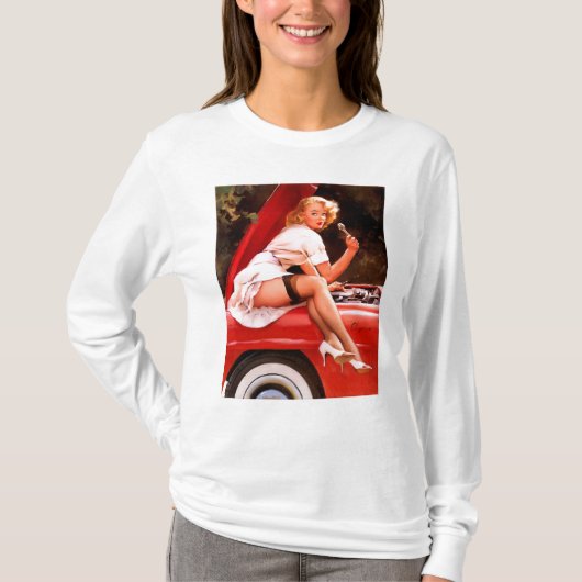 Mechaniker-Button oben T-Shirt (Vorderseite)