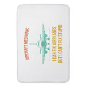 Mechaniker des Flugzeugs kann ich Flugzeuge repari Badematte (Vorderseite Vertikal)