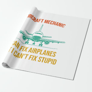 Mechaniker des Flugzeugs kann ich Flugzeuge repari Geschenkpapier