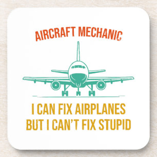 Mechaniker des Flugzeugs kann ich Flugzeuge repari Getränkeuntersetzer