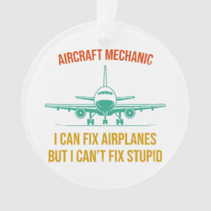 Mechaniker des Flugzeugs kann ich Flugzeuge repari Ornament