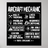 Mechaniker des Luftfahrzeugs - Mechanisches Multit Poster (Vorne)