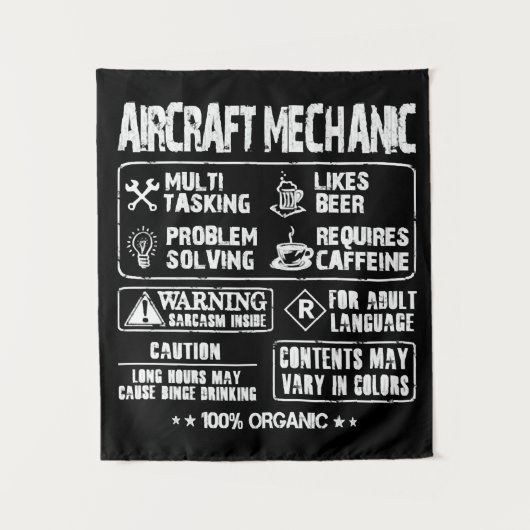 Mechaniker des Luftfahrzeugs - Mechanisches Multit Wandteppich (Vorderseite)