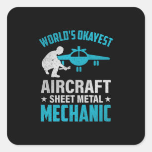 Mechaniker des Welt okayester Mechaniker Quadratischer Aufkleber