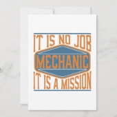 Mechaniker - es ist kein Job, es ist ein Auftrag Dankeskarte (Vorderseite)