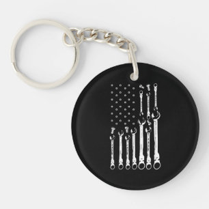 Mechaniker-Flagge Amerikanische patriotische Flagg Schlüsselanhänger