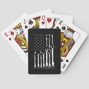 Mechaniker-Flagge Amerikanische patriotische Flagg Spielkarten