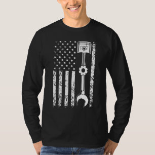Mechaniker-Flagge Patriotischer Mechaniker USA Ame T-Shirt