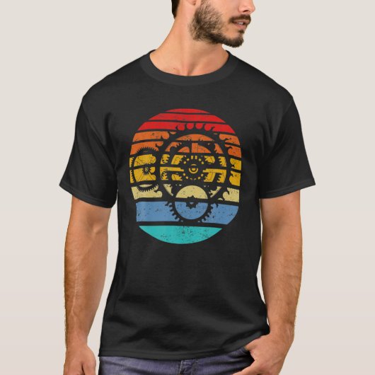 Mechaniker Funny Retro Cogs Engineering G T-Shirt (Vorderseite)