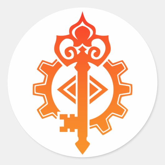 Mechaniker für Artificer Engineer Crafter DnD Runder Aufkleber (Vorderseite)