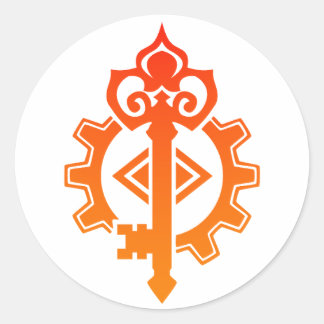 Mechaniker für Artificer Engineer Crafter DnD Runder Aufkleber