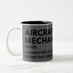 Mechaniker für Flugzeuge - Kaffee-Cup im "Funny De Zweifarbige Tasse