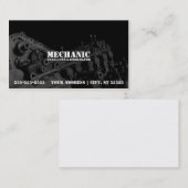 Mechaniker-Geschäfts-Karte mit Motor-Foto Visitenkarte (Vorne/Hinten)