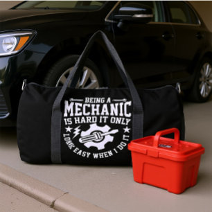 Mechaniker Hart Schwer Leicht Duffle Bag