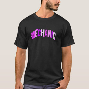 Mechaniker-Herz Rosa Akzente Liebesmechaniker T-Shirt