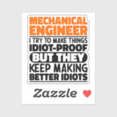 Mechaniker Ich versuche, die Dinge lustig zu mache Aufkleber (Blatt)