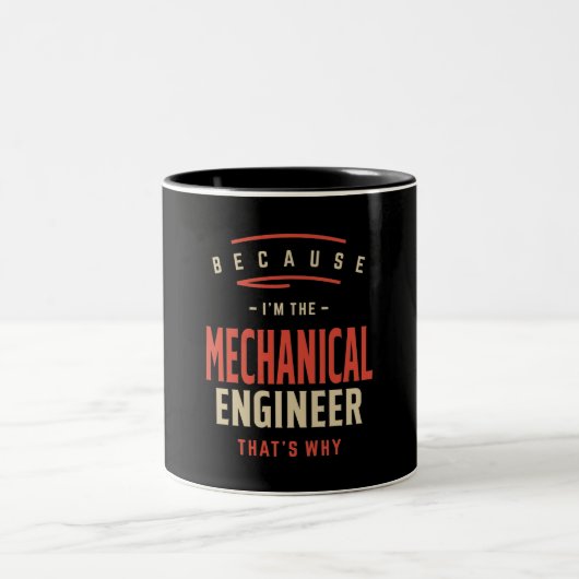 Mechaniker Job Beruf Geburtstagsarbeiter Zweifarbige Tasse (Mittel)