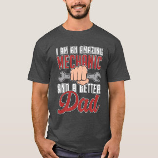 Mechaniker Männer Papa Auto Mechaniker retro T-Shirt