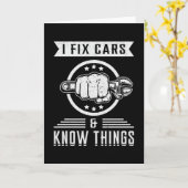 Mechaniker Motor Auto Funny Gift Idee Karte (Gelbe Blume)