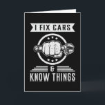 Mechaniker Motor Auto Funny Gift Idee Karte<br><div class="desc">Dieses coole Mechanik-Shirt mit einem lustigen Zitat. Machen Sie eine Geschenkidee zum Geburtstag oder Weihnachten als phantastische Garage für Shirt mit Angeboten, Kfz-Mechanik, Motor Outfit oder Werkstattdesign.</div>