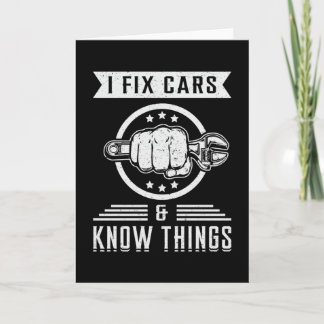 Mechaniker Motor Auto Funny Gift Idee Karte