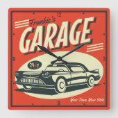 Mechaniker personalisiertes Auto - klassische Auto Quadratische Wanduhr (Vorderseite)