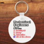 Mechaniker Quiz...Joke Schlüsselanhänger (Vorderseite)