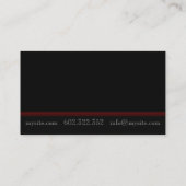 Mechaniker-selbstbewegende schwarze schnelle visitenkarte (Rückseite)
