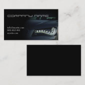 Mechaniker-selbstbewegende schwarze schnelle visitenkarte (Vorne/Hinten)