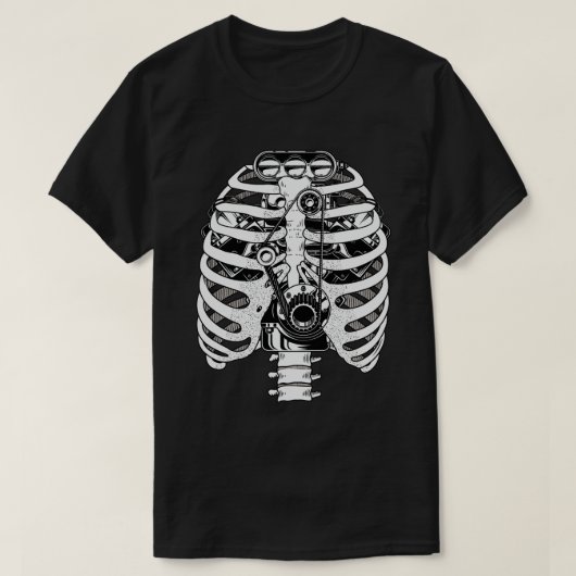 Mechaniker Skeleton Mechaniker T-Shirt (Design vorne)