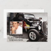 Mechaniker Student V8 Emblem Foto Grad Ankündigung (Vorne/Hinten)